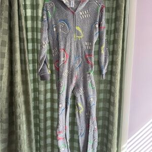 Plush glow in the dark gamer pajamas